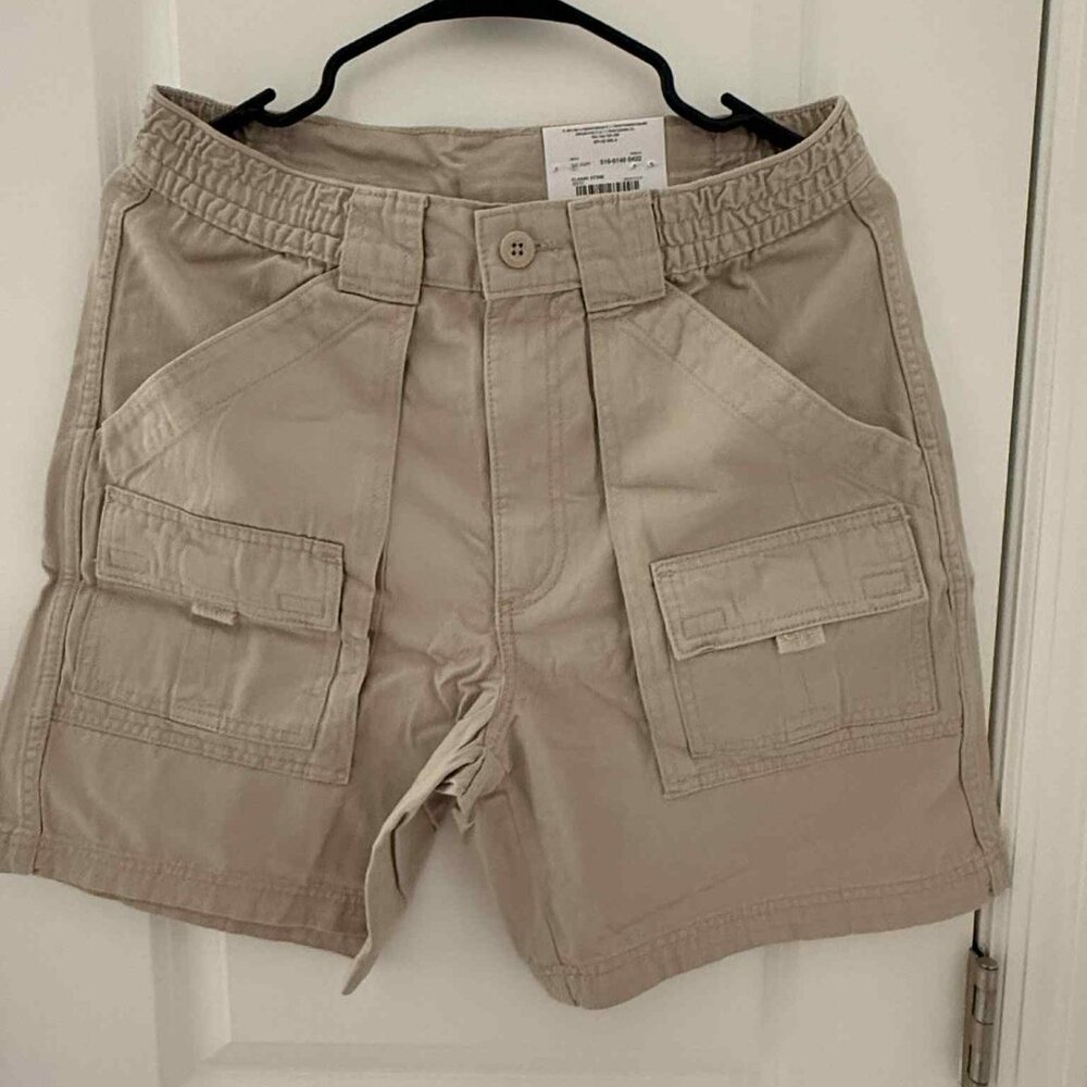 St. John’s Bay Men’s Hiking Cargo Shorts – Khaki – Size 30 & 44 – NWT
